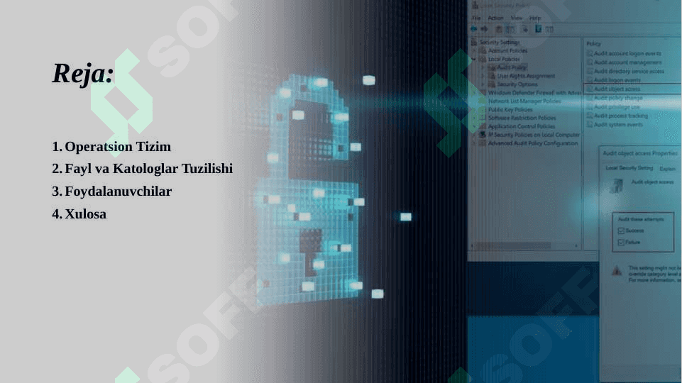 WINDOWS OTDA IMTIYOZLAR TURLARI, FAYL VA KATALOGLAR UCHUN FOYDALANISHNI BOSHQARISH TARTIBI 2