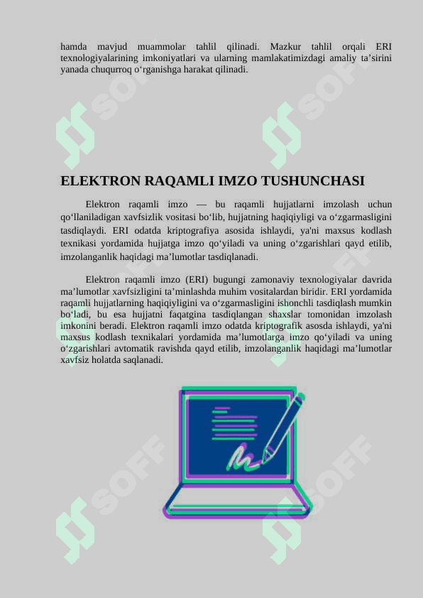Elektron raqamli imzo va uni respublikamizda taqbiq etish holati 2