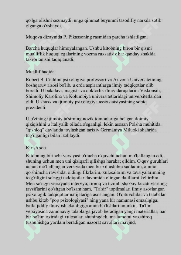 Ta'sir psixologiyasi (Robert Chaldini) 4
