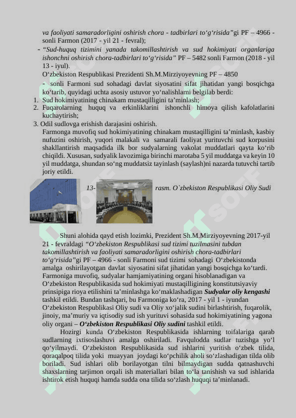 Oʻzbekistonda demokratik, fuqarolik jamiyati asoslarining shakllanishi, amalga oshirilgan siyosiy islohotlar. 8