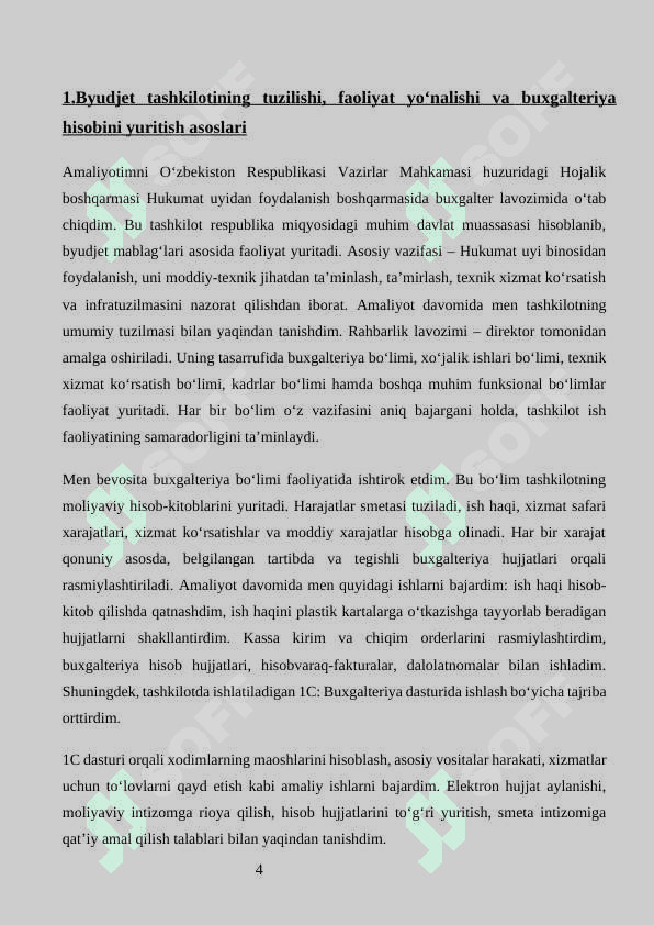 Vazirlar Mahkamasi Ho‘jalik Boshqarmasi va Hukumat Uyidan Foydalanish Boshqarmasida amaliyot 4