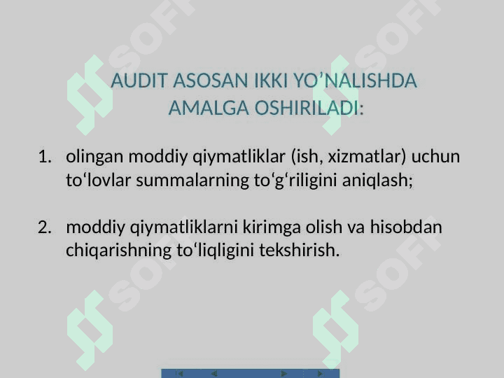 HISOB-KITOBLAR AUDITI 8