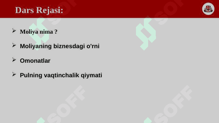 Biznes moliyasi. Biznesni tashkil etish va boshqarish 2