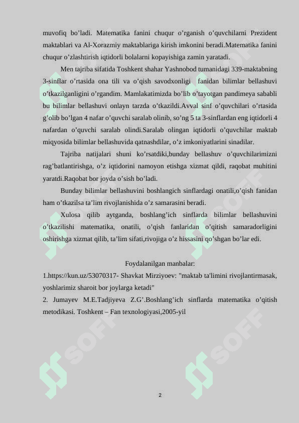 3-sinfda bellashuvlarning mazmuni va ularni tashkil qilish usullariga topshiriqlar tizimini ishlab chiqish 2