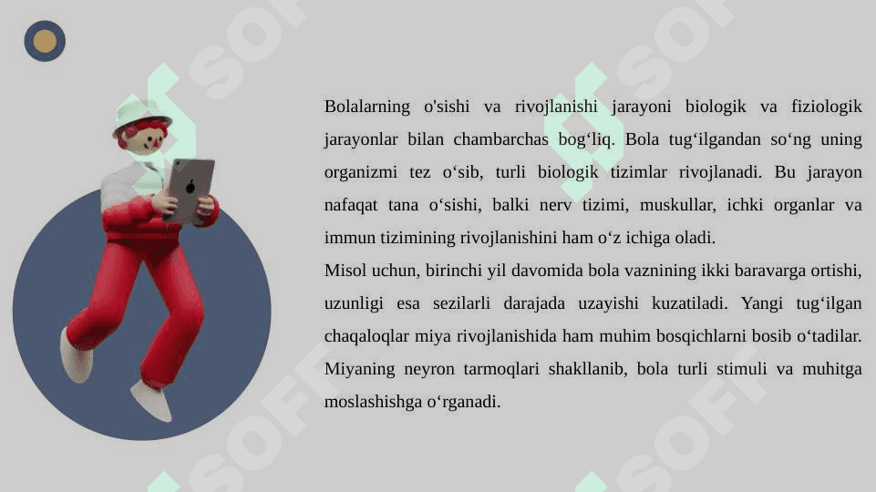 Bolalarning o'sishi va rivojlanishi 7