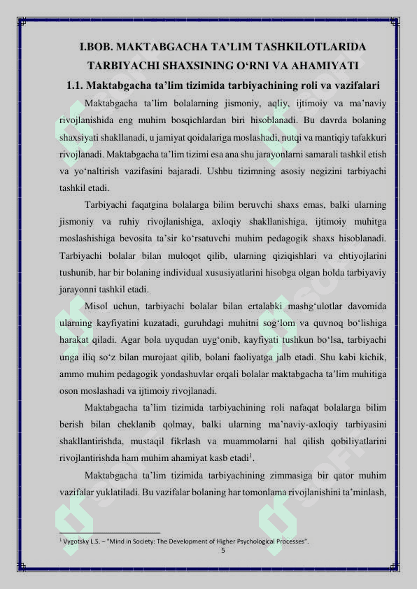 Maktabgacha ta'lim tashkiloti tarbiyachi shaxsiga qoʻyiladigan talablar 5