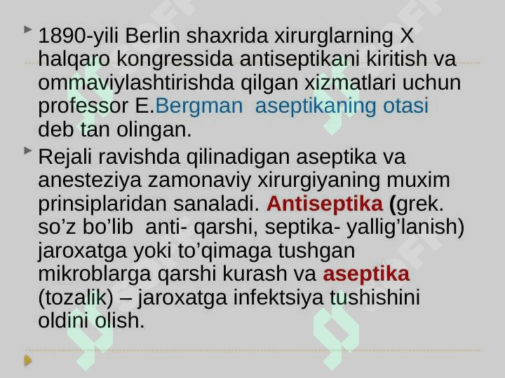 Antiseptika va Aseptika asoslari 5