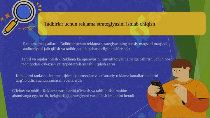 Ommaviy tadbirlarni tashkil etish va rejalashtirishda reklama targ'ibot vositalar dizayniga ahamiyat qaratish zarurati 5