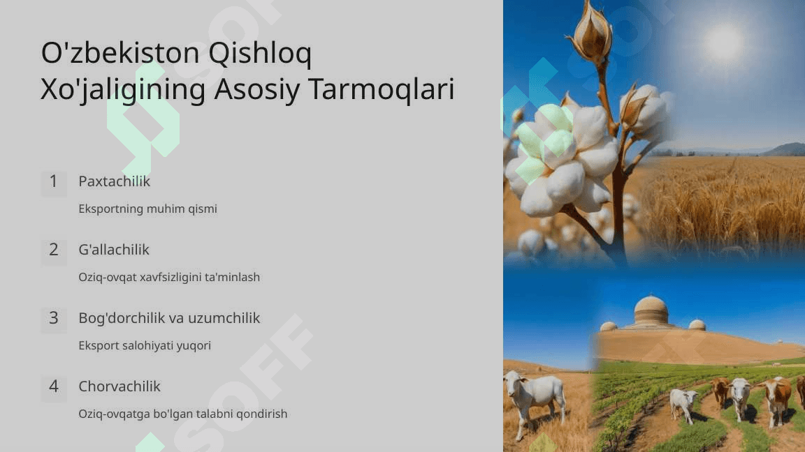 O'zbekiston Respublikasi Qishloq Xo'jaligining Tarmoqlararo Iqtisodiy Munosabatlarini Rivojlantirish Muammolari 4