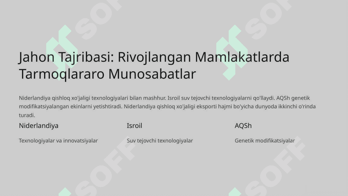 O'zbekiston Respublikasi Qishloq Xo'jaligining Tarmoqlararo Iqtisodiy Munosabatlarini Rivojlantirish Muammolari 7