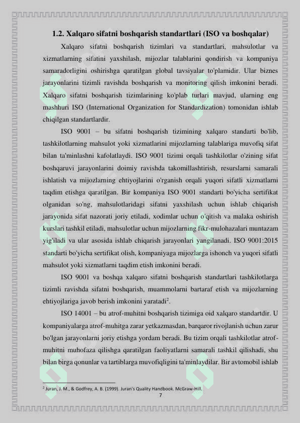 Sifatni boshqarishning xorijiy talablari 7
