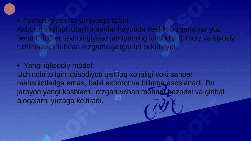Abdulla Avloniyning 'Madaniyat toʻlqinlari' va E. Tofflerning 'Uchinchi toʻlqin' asarlarining qiyosiy tahlili 8