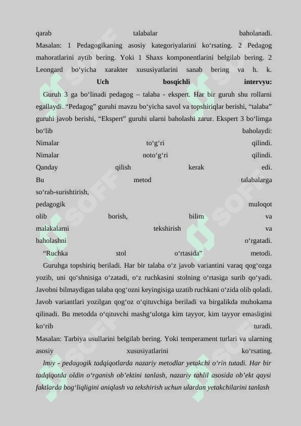 Interfaol metodlar. Oʻquvchilarning faollik darajasiga koʻra qoʻllaniladigan metodlar - Интерфаол методлар. Ўқувчиларнинг фаоллик даражасига кўра қўлланиладиган методлар к фаолиятда технологиялар 4