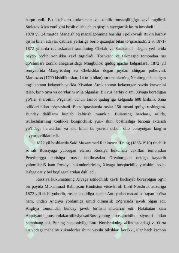 XIX asning ikkinchi yarmida Xiva xonligida siyosiy jarayonlar 8