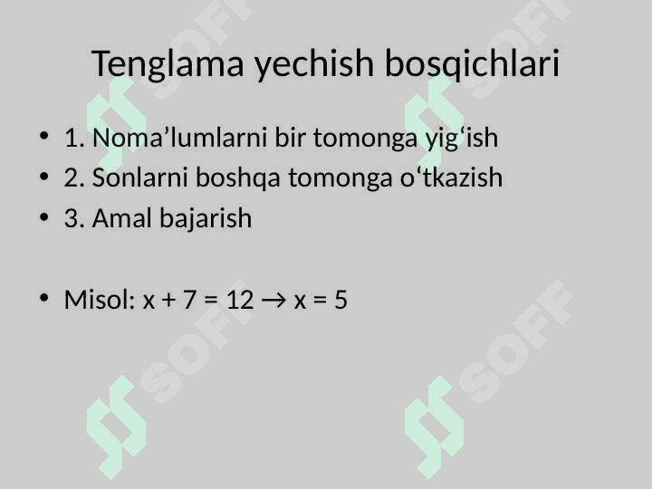 Tenglama va yechimlar 4