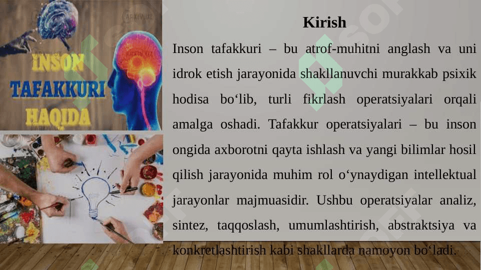 Tafakkur Operatsiyalari 2