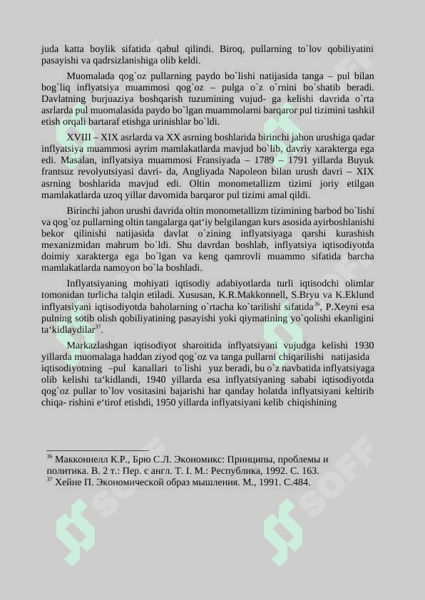 Inflyasiya va pulni barqarorlashtirish 2