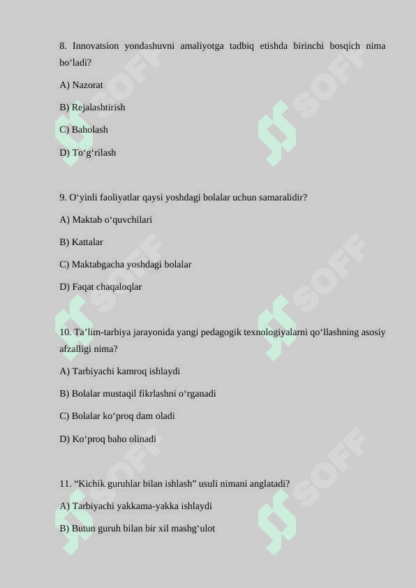 MASHG'ULOT (FAOLIYAT)GA TARBIYACHINING INNOVATSION YONDASHUVI 3