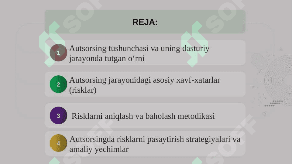 Autsorsing dasturini amalga oshirishda riskni pasaytirish yo‘llari 2
