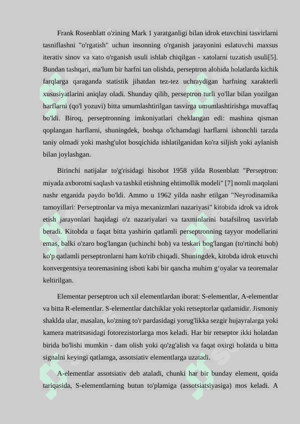 ENG SODDA PERSEPTRONLAR YORDAMIDA BASHORATLASH ALGORITMINI ISHLAB CHIQISH 5