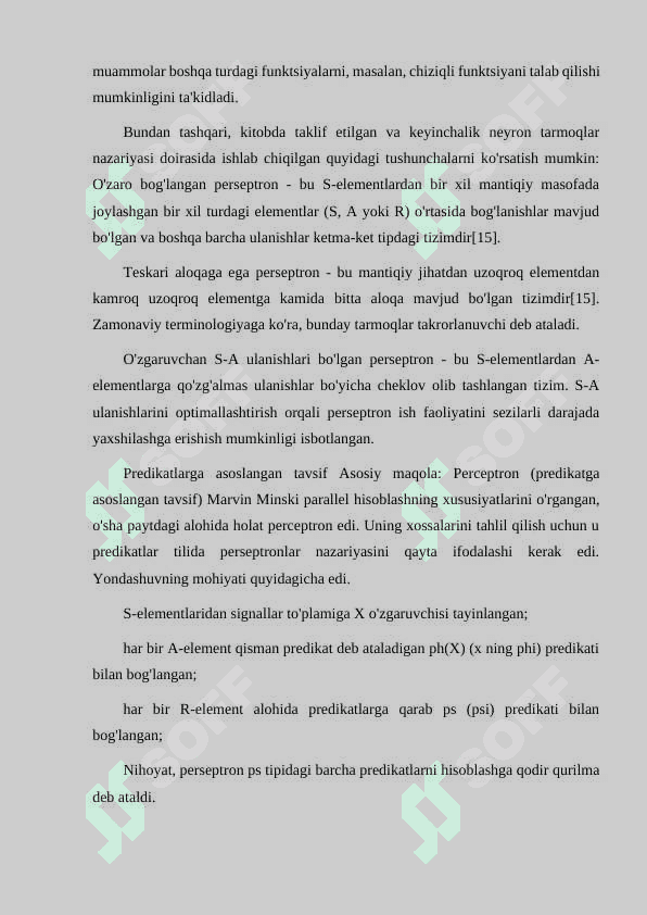 ENG SODDA PERSEPTRONLAR YORDAMIDA BASHORATLASH ALGORITMINI ISHLAB CHIQISH 8