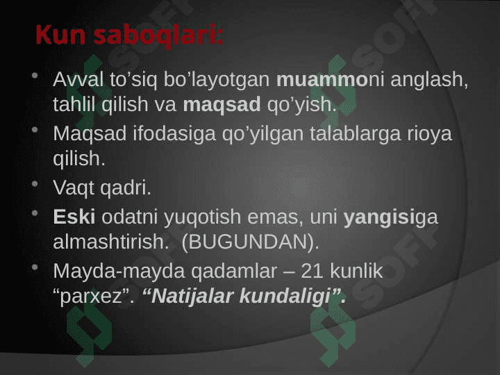 MUVOFFAQIYATLI  INSON BO’LISH TEXNOLOGIYASI 7