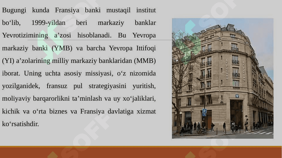 FRANSIYA BANKLARINING  QACHON TASHKIL TOPGANLIGI VA XOZIRGI DAVRI 6