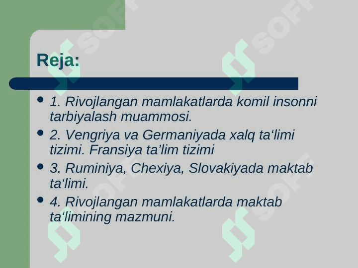 Yevropa mamlakatlarida ta'lim tizimining tuzilishi 2