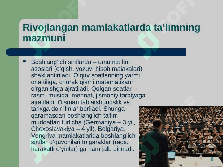 Yevropa mamlakatlarida ta'lim tizimining tuzilishi 4