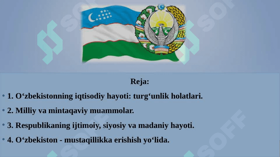 2 mavzu. Mustaqillik arafasida O‘zbekistondagi ijtimoiy-siyosiy jarayonlar 3