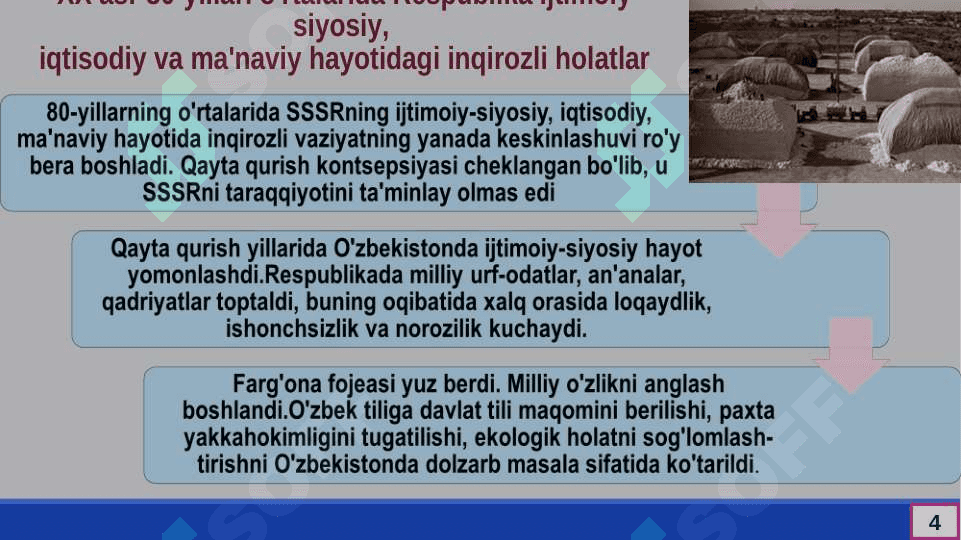 2 mavzu. Mustaqillik arafasida O‘zbekistondagi ijtimoiy-siyosiy jarayonlar 5