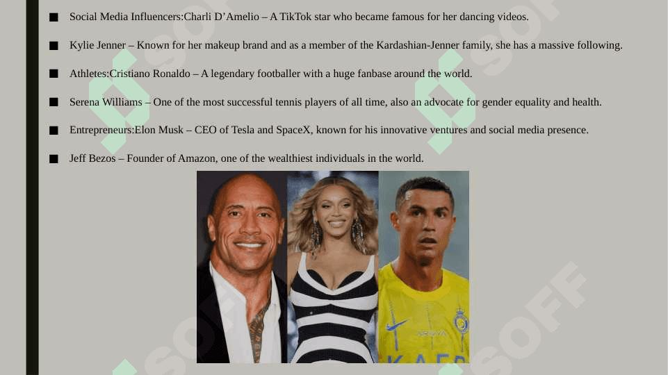 Modern celebrities 5