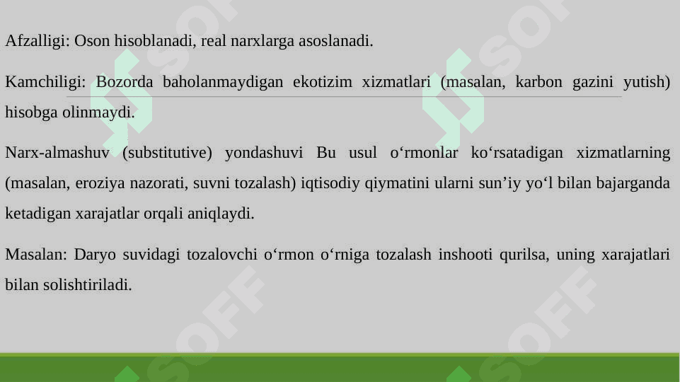 O'RMON RESURSLARINING IQTISODIY QIYMATINI ANIQLASHDA YONDASHUVLAR 4