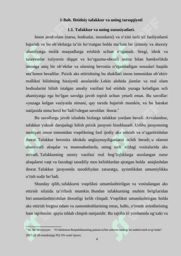Tafakkur va tarqqiyot masalalari 4