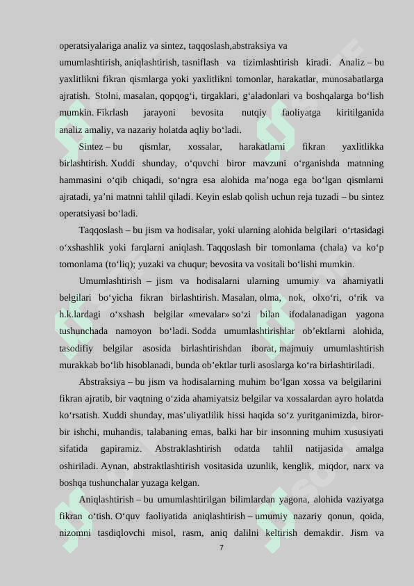 Tafakkur va tarqqiyot masalalari 7