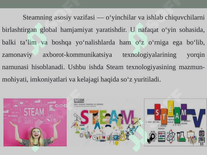 Steam texnologiyasining mazmun mohiyati. 4