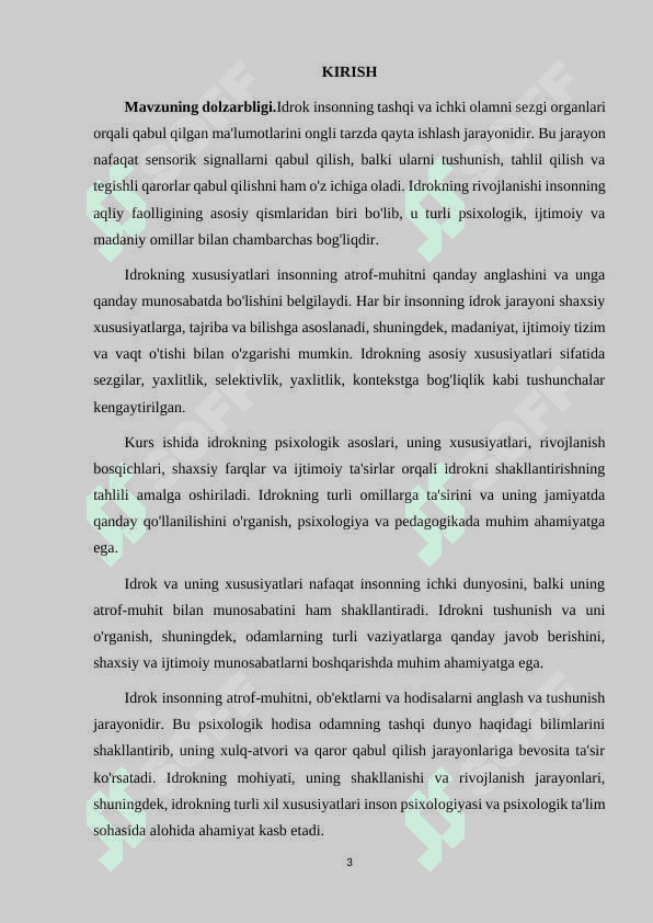 IDROK VA UNING XUSUSIYATLARI 3