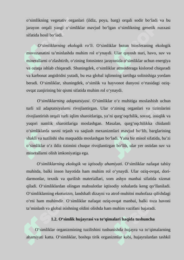 O’simliklarning organlari 7
