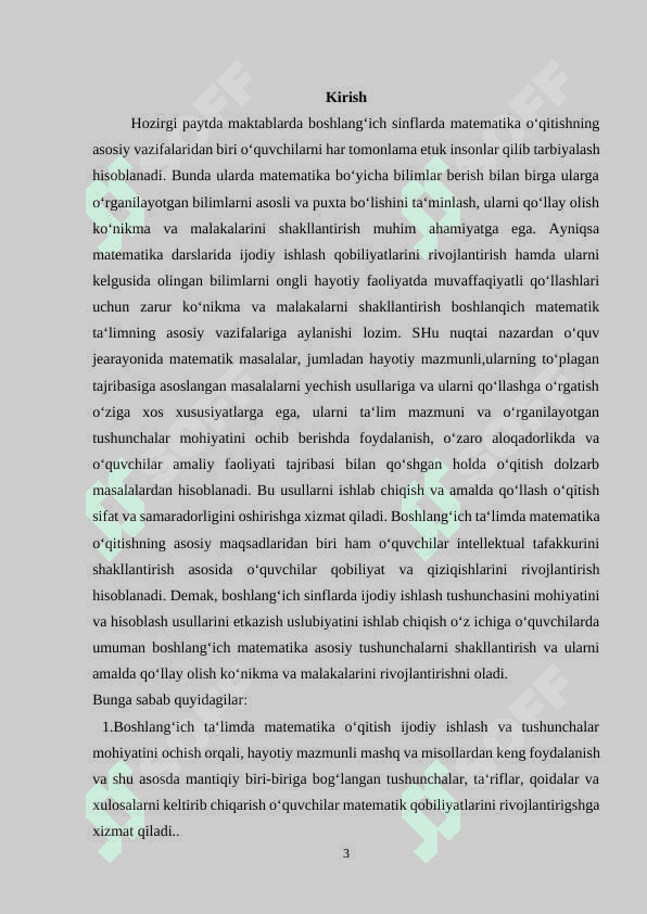 BOSHLANG‘ICH SINFLARDA MATЕMATIKADAN O‘QUVCHILARNI IJОDIY ISHLASHGA O‘RGATISH MЕTОDIKASI 3