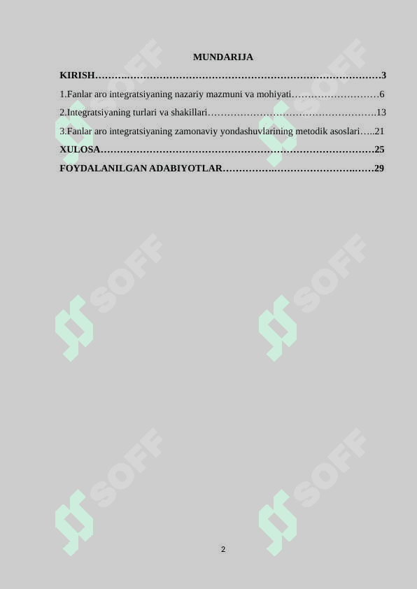 O’qitishda fanlar aro integratsiya 2