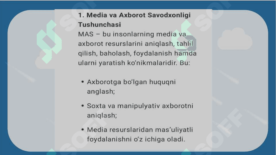 Media va axborot savodxonligi konsepsiyasi 3