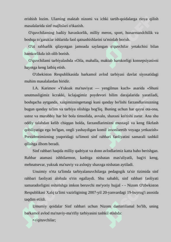 BOSHLANG’ICH SINF O’QUVCHILARINING HUQUQIY SAVODXONLIGINI SHAKLLANTRISH METODIKASI 7
