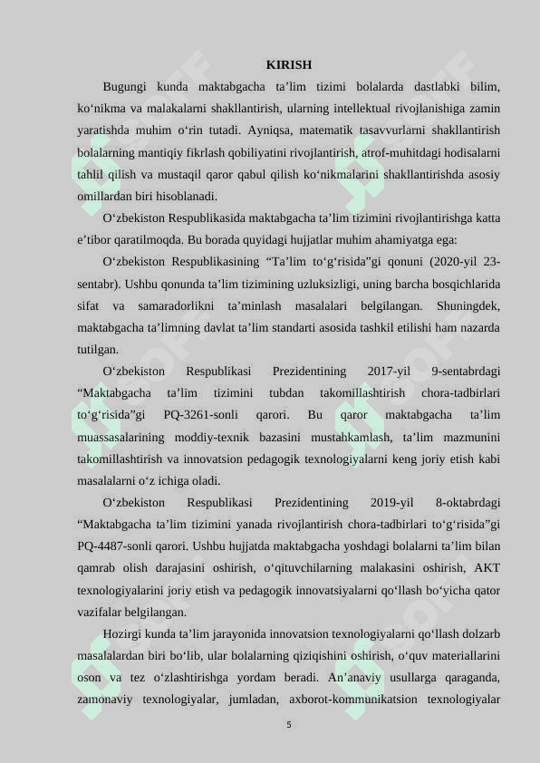 Maktabgacha yoshdagi bolalarda matematik tasavvurni shakllantirishning zamonaviy texnologiyalari 5