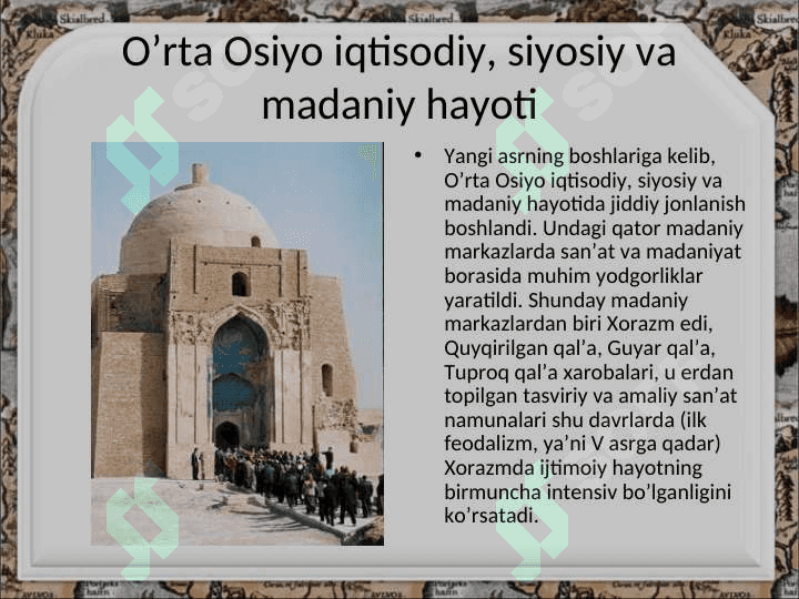 O`RTA ASRLARDA MARKAZIY OSIYODA VOIRLIK SANATI RIVOJI 4