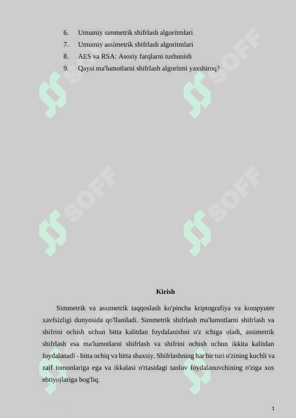 Ma'lumotlar shifrlash usullari va algoritmlari 2
