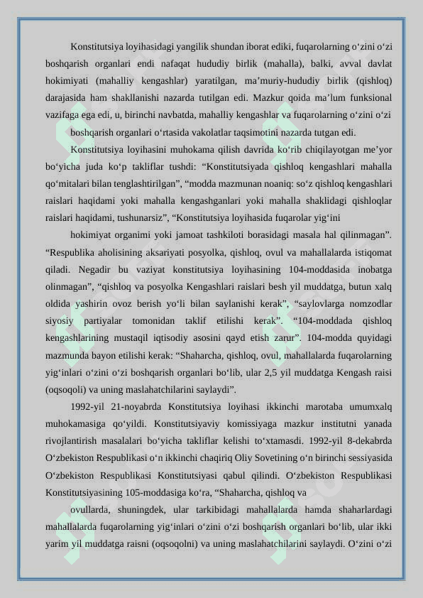 Oʻz-oʻzini boshqaruy organlarining faoliyati va ularning jamiyatni demokratlashtirishdagi oʻrni - Ўз-ўзини бошқаруй органларининг фаолияти ва уларнинг жамиятни демократлаштиришдаги ўрни 4