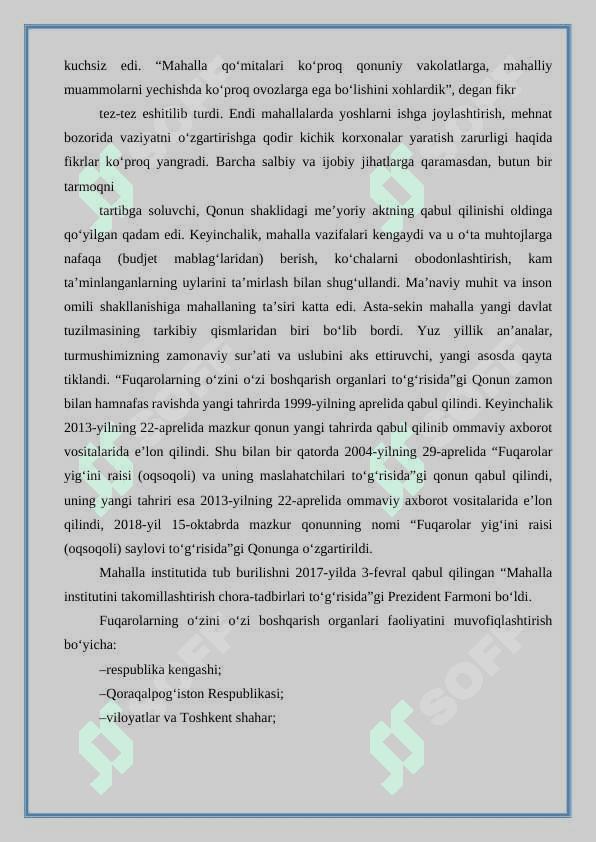 Oʻz-oʻzini boshqaruy organlarining faoliyati va ularning jamiyatni demokratlashtirishdagi oʻrni - Ўз-ўзини бошқаруй органларининг фаолияти ва уларнинг жамиятни демократлаштиришдаги ўрни 6