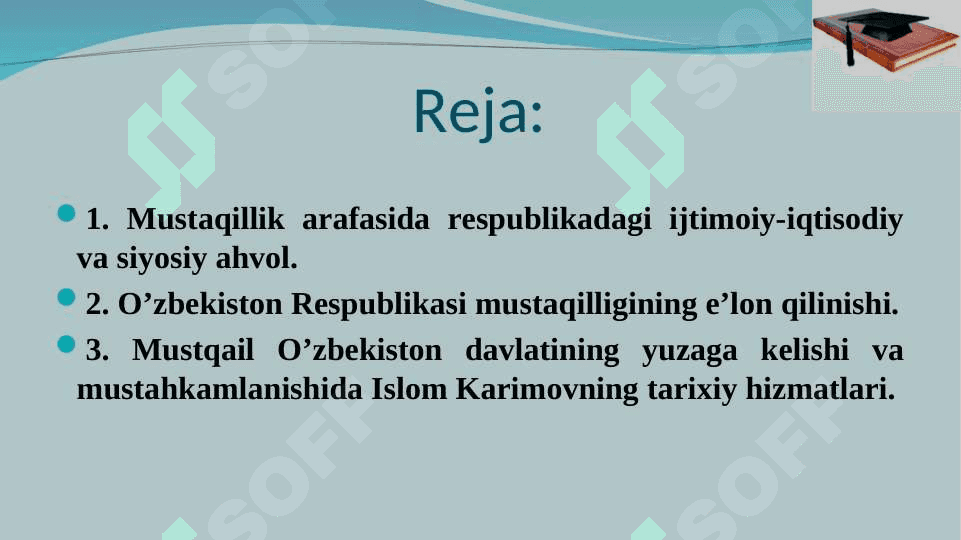 O‘zbekiston Respublikasi prezidenti Islom Karimov asarlari O`zbekiston tarixi bo`yicha asosiy manba 2