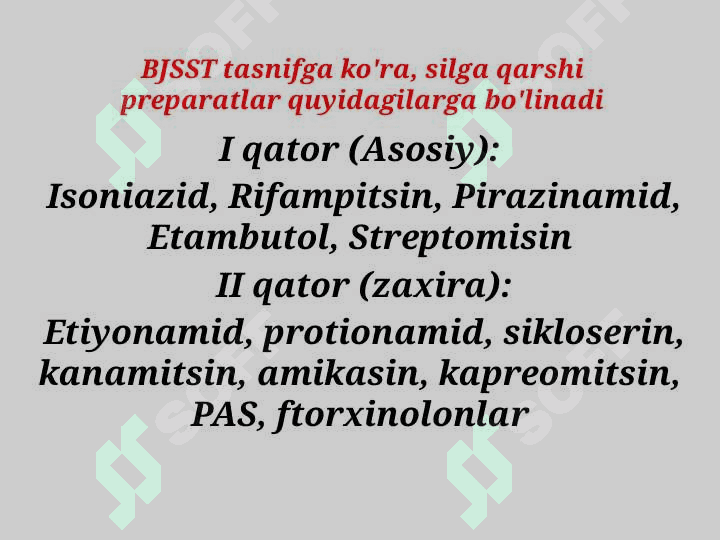 JSST tavsiyasiga ko'ra tuberkuloz bemorlarini davolash mavzusida tayyorlagan mustaqil ishi. 3