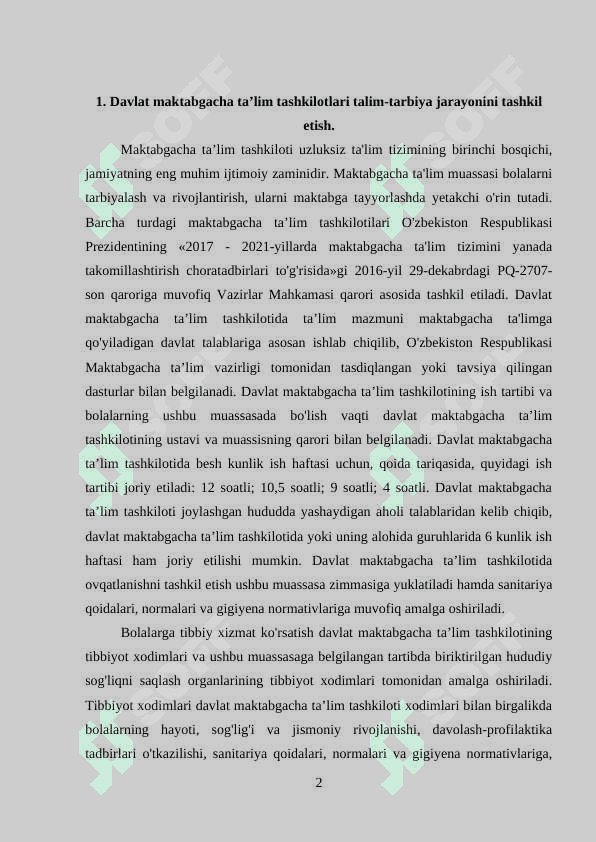 Umumiy tipdagi davlat va nodavlat maktabgacha ta’lim tashkilotlarini tashkil qilish - Умумий типдаги давлат ва нодавлат мактабгача таълим ташкилотларини ташкил қилиш 2